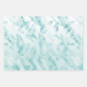 Mint Aqua Ombre Feuilles tropicaux (Devant)