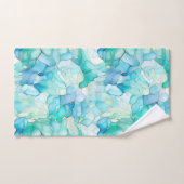 Mint Aqua Pearl Gold Marble Bad Handdoek (Handdoek)