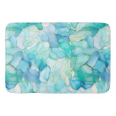 Mint Aqua Pearl Gold Marble Badmat (Voorkant)