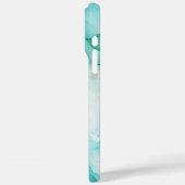 Mint Aqua Pearl Gold Marble Case-Mate iPhone Case (Achterkant / Links)