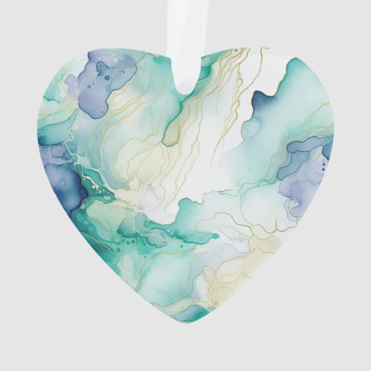 Mint Aqua Pearl Marbre or (dos)