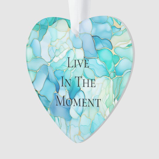 Mint Aqua Pearl Marbre or (devant)