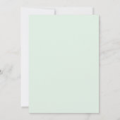 Mint Aqua Roze Bruiloft Kaart (Achterkant)