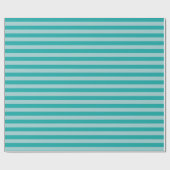 Mint Aqua Striped Cadeaupapier (Vlak)