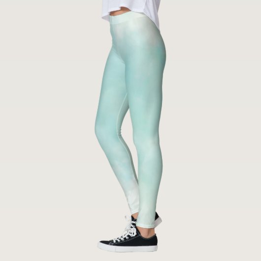 Mint Aqua Tie Dye Leggings (Links)