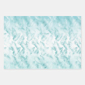 Mint Aqua White Tropical Beach Feuilles (Devant)