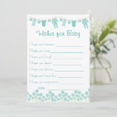 Mint Baby shower wenst Baby Kaart (Staand voorkant)
