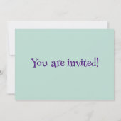 Mint Balloon bleu cupcake Anniversaire Invitation (Dos)