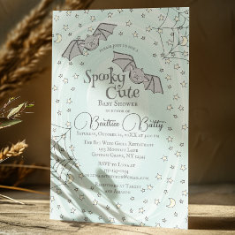 Mint Bats Spooky Schattige Baby shower Kaart