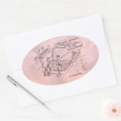 Mint Bed Oval Sticker (Envelop)