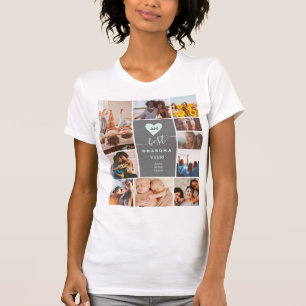 Mint Beste oma ooit 10 foto collage roosternamen T-shirt