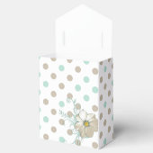 MINT BISQUE STIPPEN STREPEN Monogrammed Favoriet D Bedankdoosjes (Geopend)