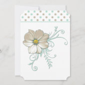 MINT BISQUE STIPPEN STRIPES Save the Date Kaart (Achterkant)