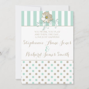 MINT BISQUE STIPPEN STRIPES Weddenschap Kaart