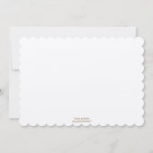 Mint Blauw & Bruin Swirl Bloemen Huwelijk Kaart (Achterkant)