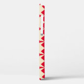 Mint blauw, rode harten tegel patroon. Case-Mate iPhone case (Achterkant / Links)