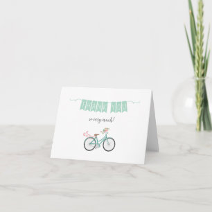 Mint Bloemen Fiets Dank je wel kaart