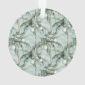 Mint Blue Floral Tropical Coast Beach Christmas (dos)