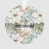 Mint Blue Floral Tropical Coast Beach Christmas (devant)