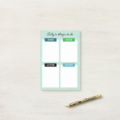 Mint Blue Naam toevoegen Georganiseerde activiteit Post-it® Notes (Op bureau)