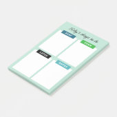 Mint Blue Naam toevoegen Georganiseerde activiteit Post-it® Notes (Schuin)