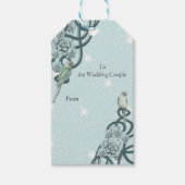 Mint Blue Pine Green Succulents Cadeaulabel (Voorkant)