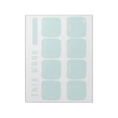 Mint Blue Weekplanner Kalender Notitieblok (Gedraaid)