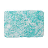 Mint Blue & White Marble Texture Badmat (Voorkant)