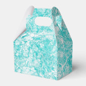 Mint Blue & White Marble Texture Bedankdoosjes (Achterkant)
