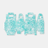 Mint Blue & White Marble Texture Bedankdoosjes (Uitgevouwen)