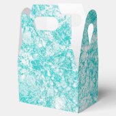 Mint Blue & White Marble Texture Bedankdoosjes (Geopend)