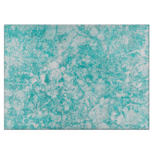 Mint Blue & White Marble Texture  Snijplank