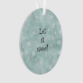 Mint Blue White Snowflakes Peppermint Christmas Ornament (voorkant)
