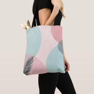 Mint Blush Roze Abstract Moderne Collectie Draagtas