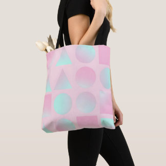 Mint Blush Roze Abstract Modieuze Collectie Draagtas