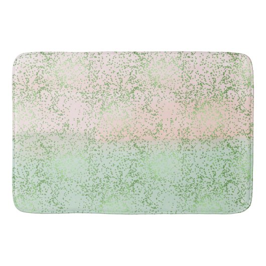 Mint Blush Roze Waterverf Confetti Stippen Badmat (Voorkant)