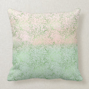Mint Blush Roze Waterverf Confetti Stippen Kussen