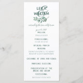 Mint Botanical Elegant Wedding Programme Programma (Voorkant)