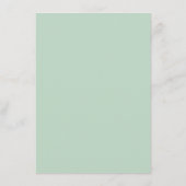 Mint botanische bruiloft. Elegant eenvoudig geblad Menu (Achterkant)