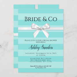 Mint Bride & Co. Bridal Shower Invitation Kaart