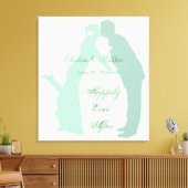 Mint bruid en bruidegom canvas afdruk (Insitu (Woonkamer))