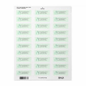 Mint bruid en bruidegom etiket (Full Sheet)