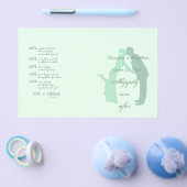 Mint bruid en bruidegom flyer (Enkel)