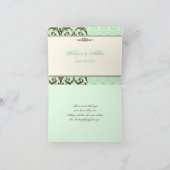 Mint, bruine scrollers Dank u wel Bedankkaart (Binnen)