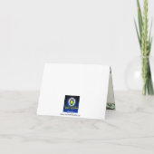 Mint, bruine scrollers Dank u wel Bedankkaart (Achterkant)