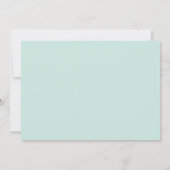 Mint Brush Typografie Uitgestelde Bruiloft Save The Date (Achterkant)
