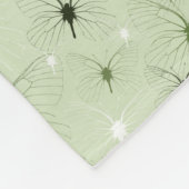Mint Butterflies Garden Fleece Deken (Hoek)