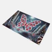 Mint Butterfly Doormat Deurmat (Schuin)