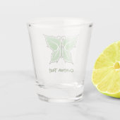 Mint Butterfly Shot Glas (Achterkant)