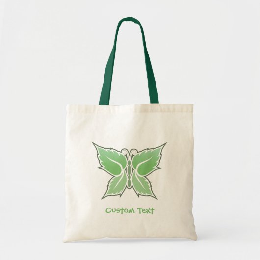 Mint Butterfly Tote Bag (Voorkant)